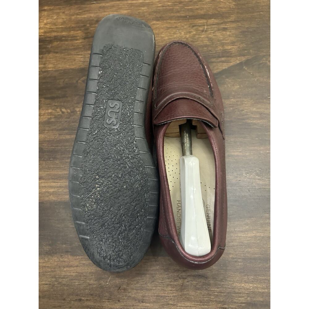 SAS Womens 10.5 S Narrow Burgundy Loafers Leather Tripad Comfort - Picture 6 of 9